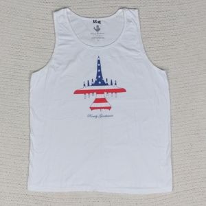 Star Spangled Fighter Jet Rowdy Gentleman Tank Top
